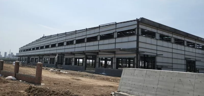 Prefab மாடுலர் ஸ்டீல் ஃப்ரேம் லாஜிஸ்டிக்ஸ் கிடங்கு கட்டுமானம்